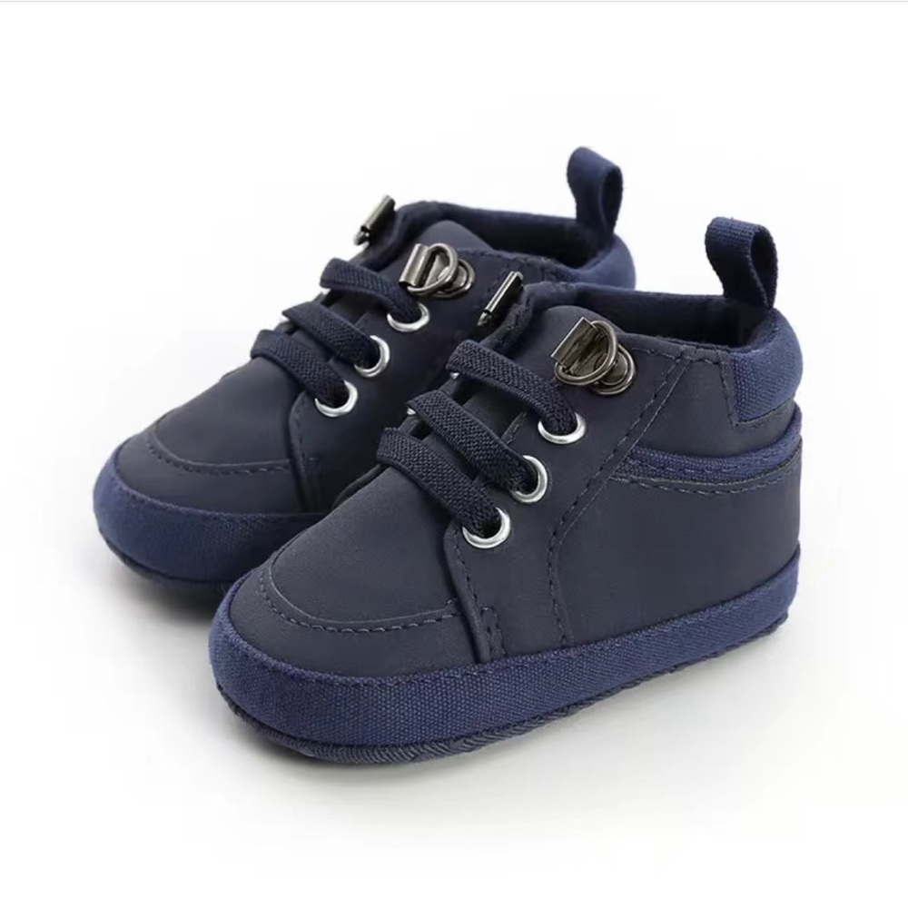 Infant Baby Boys Sneakers Soft-soled Non-slip High Top First Walker Shoes